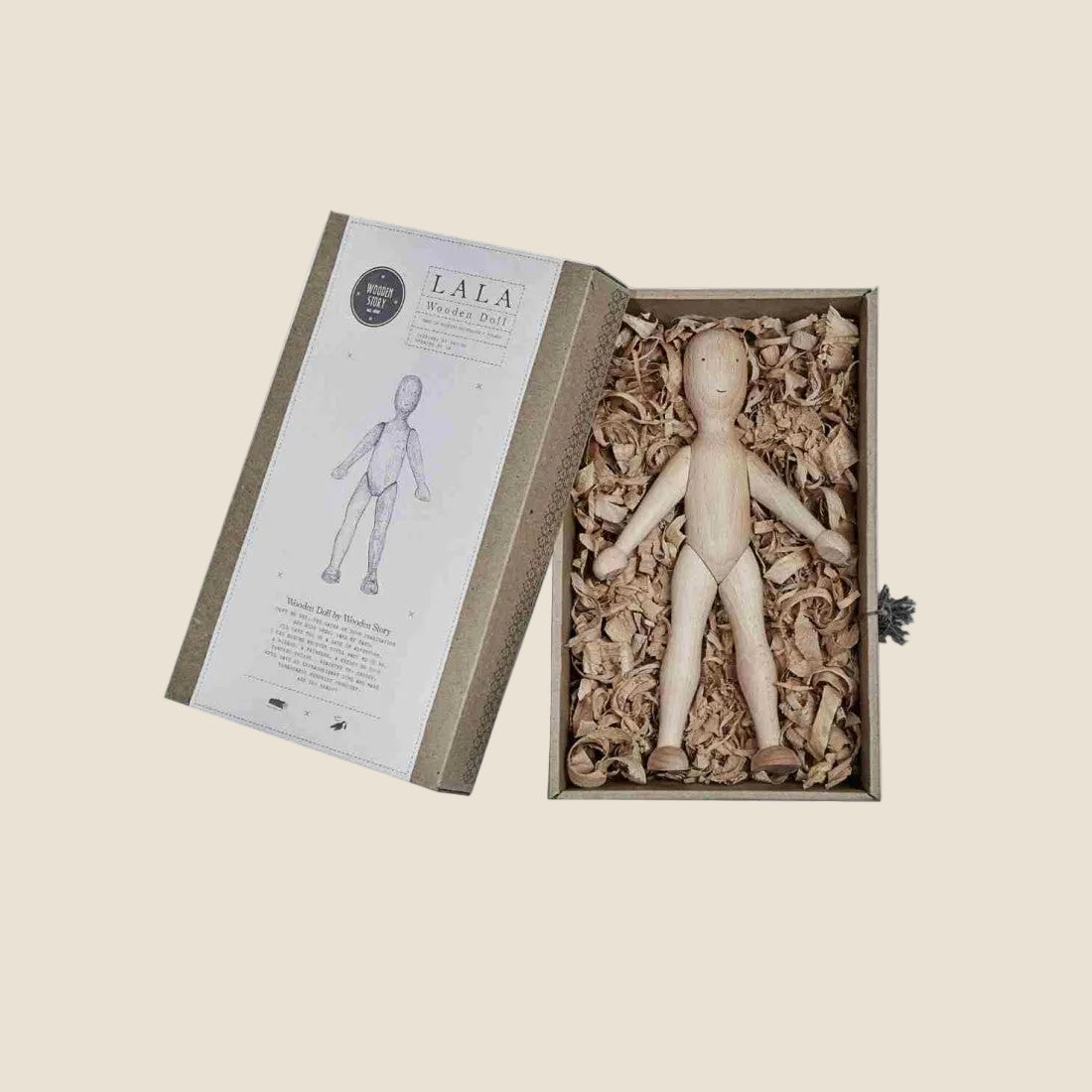 Wooden Beech Doll with Dress